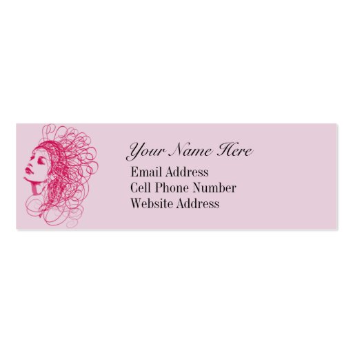Lady Love Skinny Profile Cards Business Card Templates
