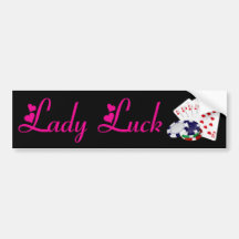 LADY LUCK BUMPER STICKER