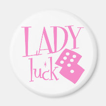 Lady Luck Dice Fridge Magnets
