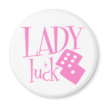 Lady Luck Dice Fridge Magnets