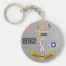 Lady Luck WWII Nose Art Keychains