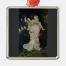 Lady of Shallot by John William Waterhouse Christmas Ornaments