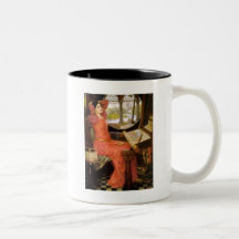 Lady of Shalott  Sitting at Her Desk Mug