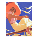 Lady On a Cruise Post Card