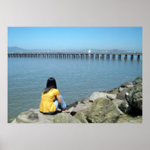 Lady on the rocks, poster