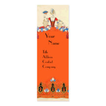 LADY ORANGE FASHION COSTUME DESIGNER MAKEUP ARTIST BUSINESS CARD TEMPLATES