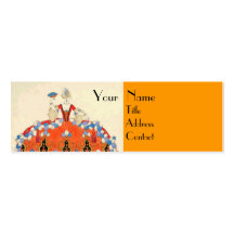 LADY ORANGE FASHION COSTUME DESIGNER MAKEUP ARTIST BUSINESS CARD TEMPLATES