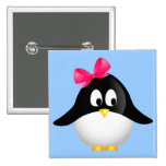 Lady Penguin Pinback Button