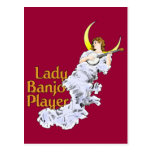 Lady Player Postcard