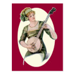 Lady Player  Postcard