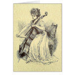 Lady Playing Cello Cards
