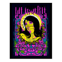 Lady purple postcard