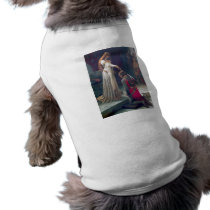 Lady queen knighting knight antique painting doggie tee shirt