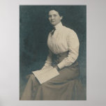 lady reading book poster