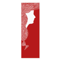 Lady Red Mini Bookmarks business cards