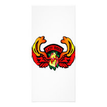 Lady Rider Rose & Wings Rack Card