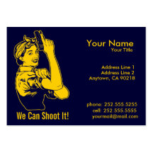 Lady Shooter  Business Cards