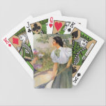 Lady Shoveling Dirt in Flower Bed playing cards