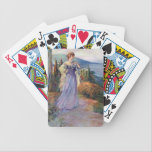 Lady Standing High Above the Sea playing cards