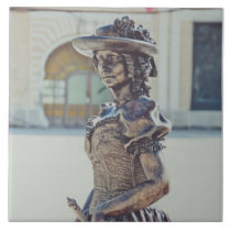 Lady statue tiles