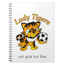 Lady Tigers Soccer Spiral Note Book