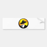 Lady w Hat in Circle Bumper Stickers