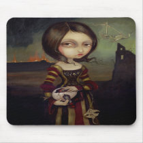 Lady with a Bosch Egg gothic Mousepad