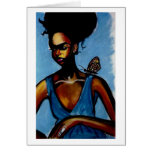Lady With Butterfly Cards