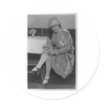 Lady With Flask 1926 Round Stickers