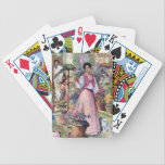 Lady with Parrot and Cat by Hacienda playing cards