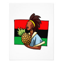 Lady with Pineapple Kwanzaa Custom Invites