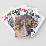 Lady with Pink Sash on Mountain Trail playing cards