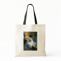 lady woman reading letter antique painting art bags