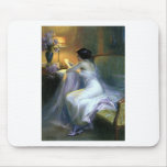 lady woman reading letter antique painting art mousepads