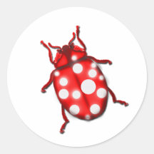 Ladybird Lady Bug Gardening Gifts Round Sticker