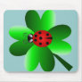 Ladybug and 4 leaf clover mouse pads