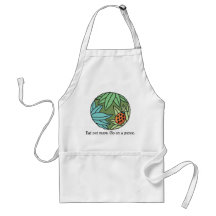 Ladybug - apron (green w/message)