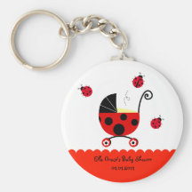 Ladybug Baby Shower Party Favour Keychains