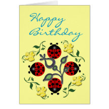 Ladybug Birthday Cards