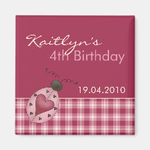 Ladybug · Birthday Invitation Magnet