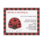 Ladybug • Birthday Invitation Postcard