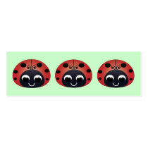 Ladybug Bookmark Business Cards