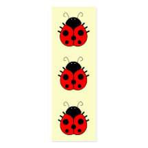 Ladybug Bookmark Business Cards