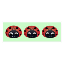 Ladybug Bookmark Business Cards