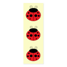 Ladybug Bookmark Business Cards