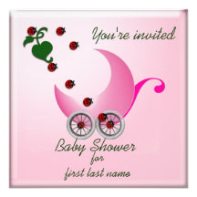 Ladybug Bug-gy Invitation