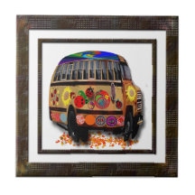 Ladybug Bus Ceramic Tile