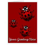 Ladybug Card Custom Ladybug Art Card - Personalize