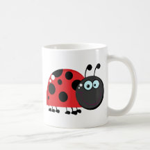Ladybug Cartoon Character Coffee Mugs