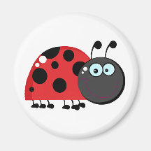 Ladybug Cartoon Character Refrigerator Magnet